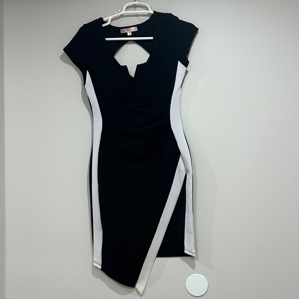 Elegant Black and White Dress